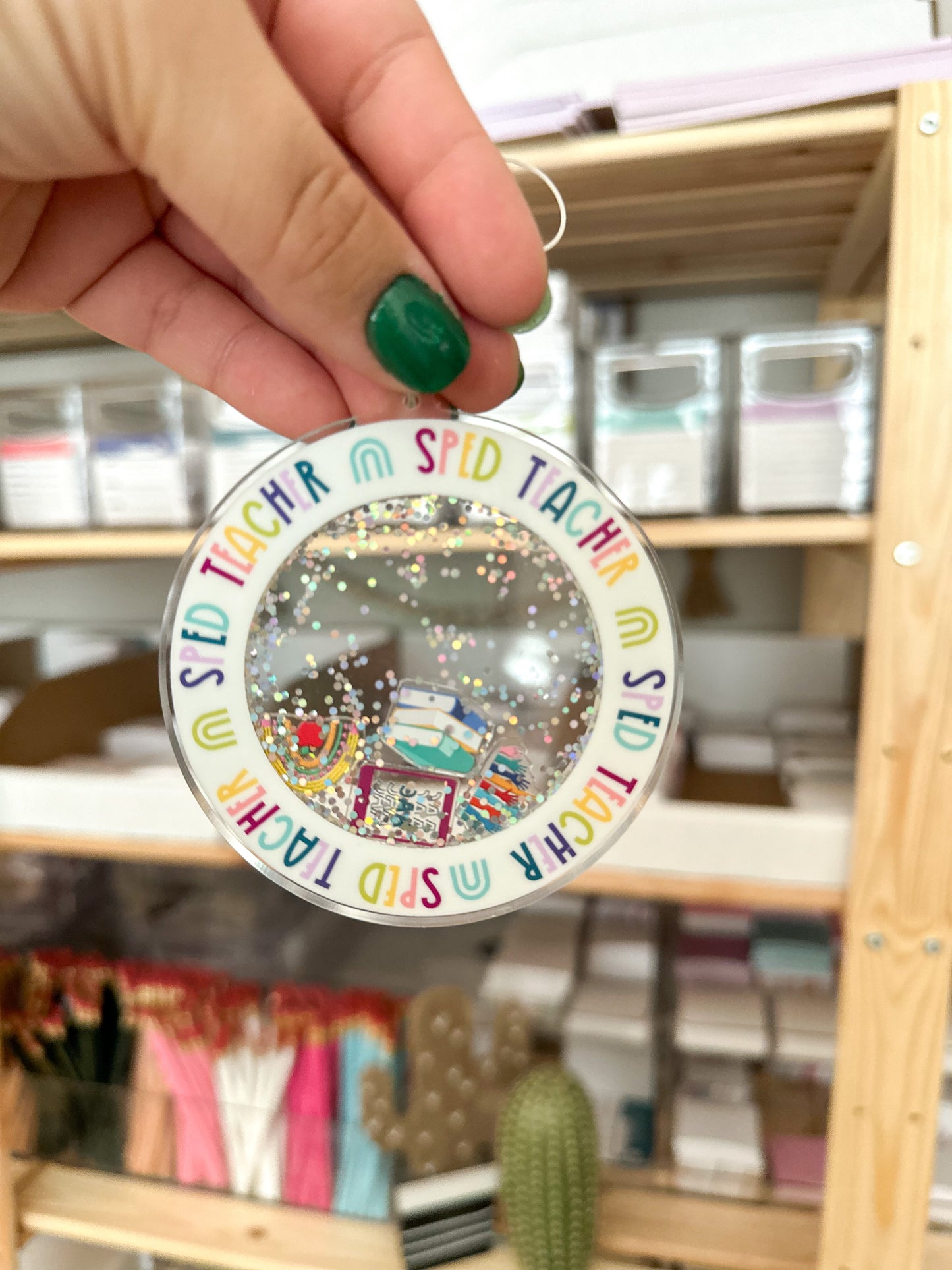 SpEd Teacher Shaker Keychain