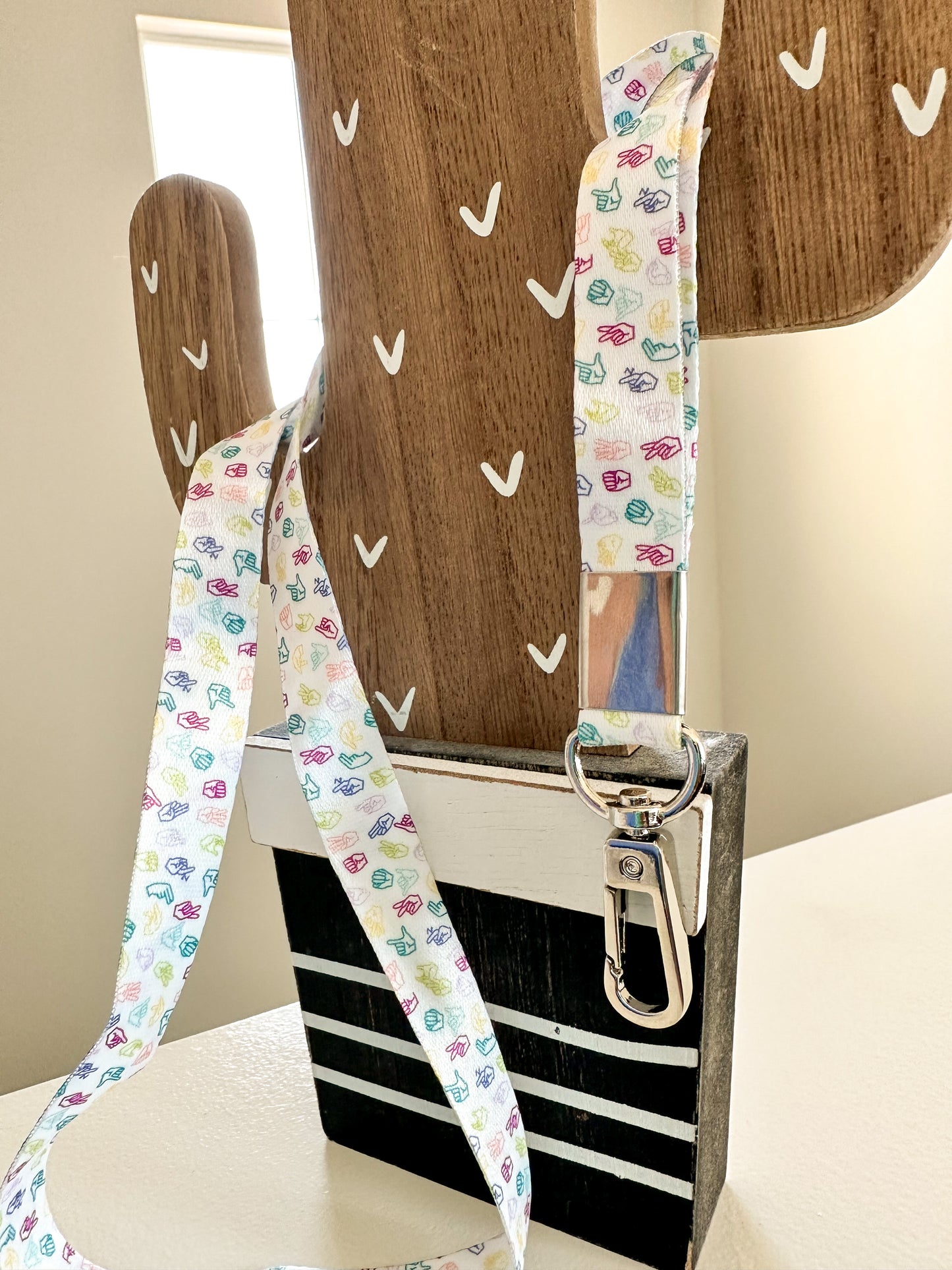 Muted Rainbow ASL Lanyard