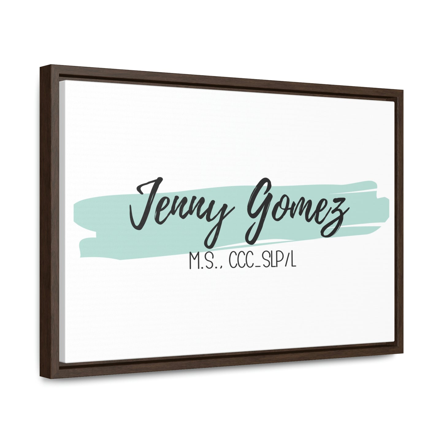 Light Teal Custom Framed Canvas (18 x 12 in)