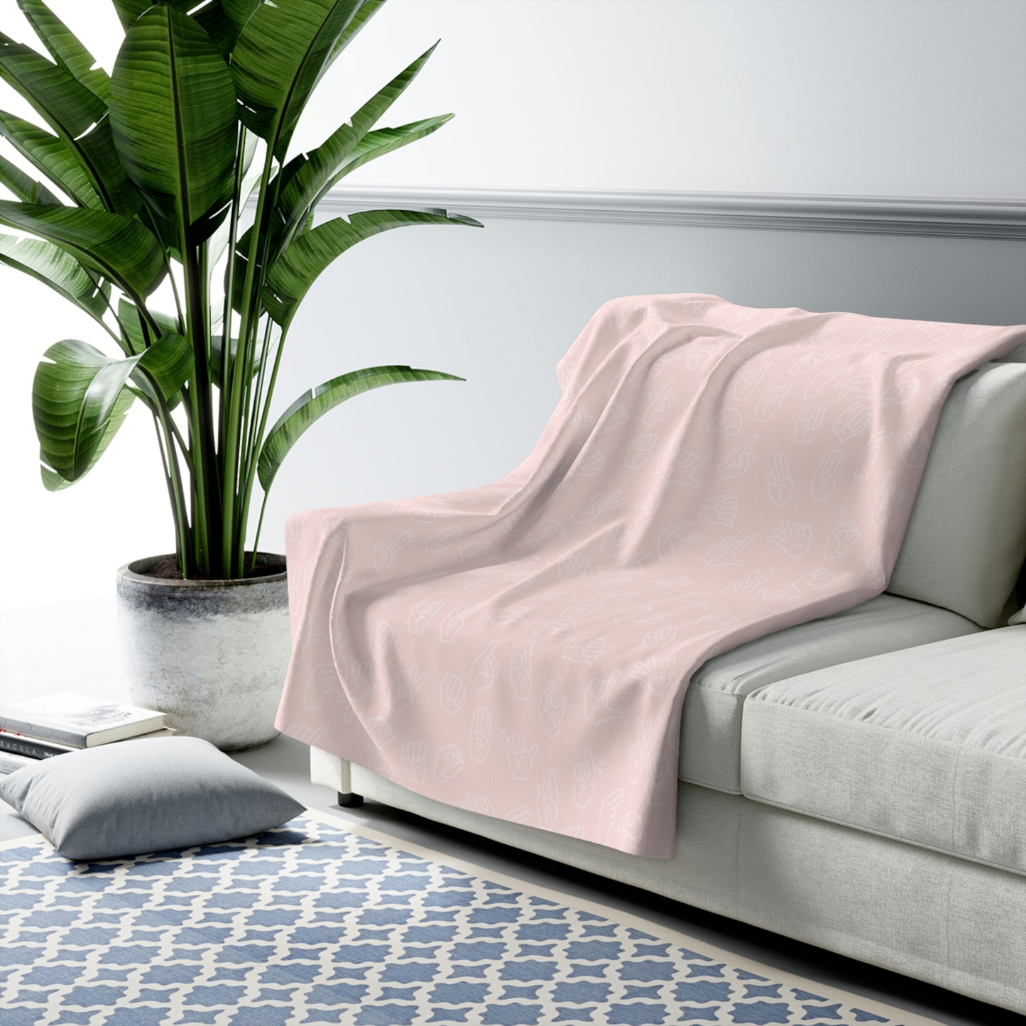 Pink ASL Sherpa Blanket