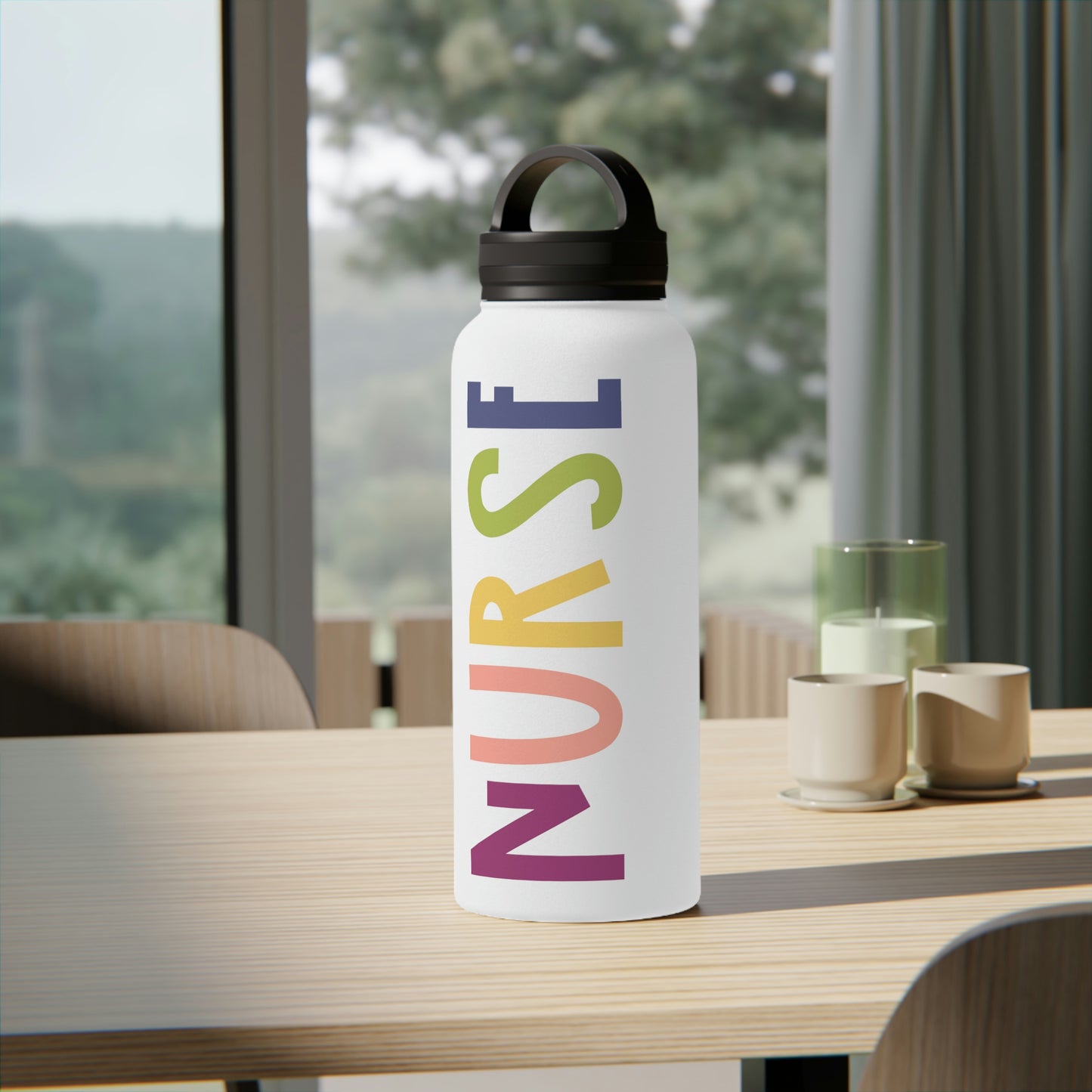 Muted Tones Personalized Stainless Steel Water Bottle 32oz