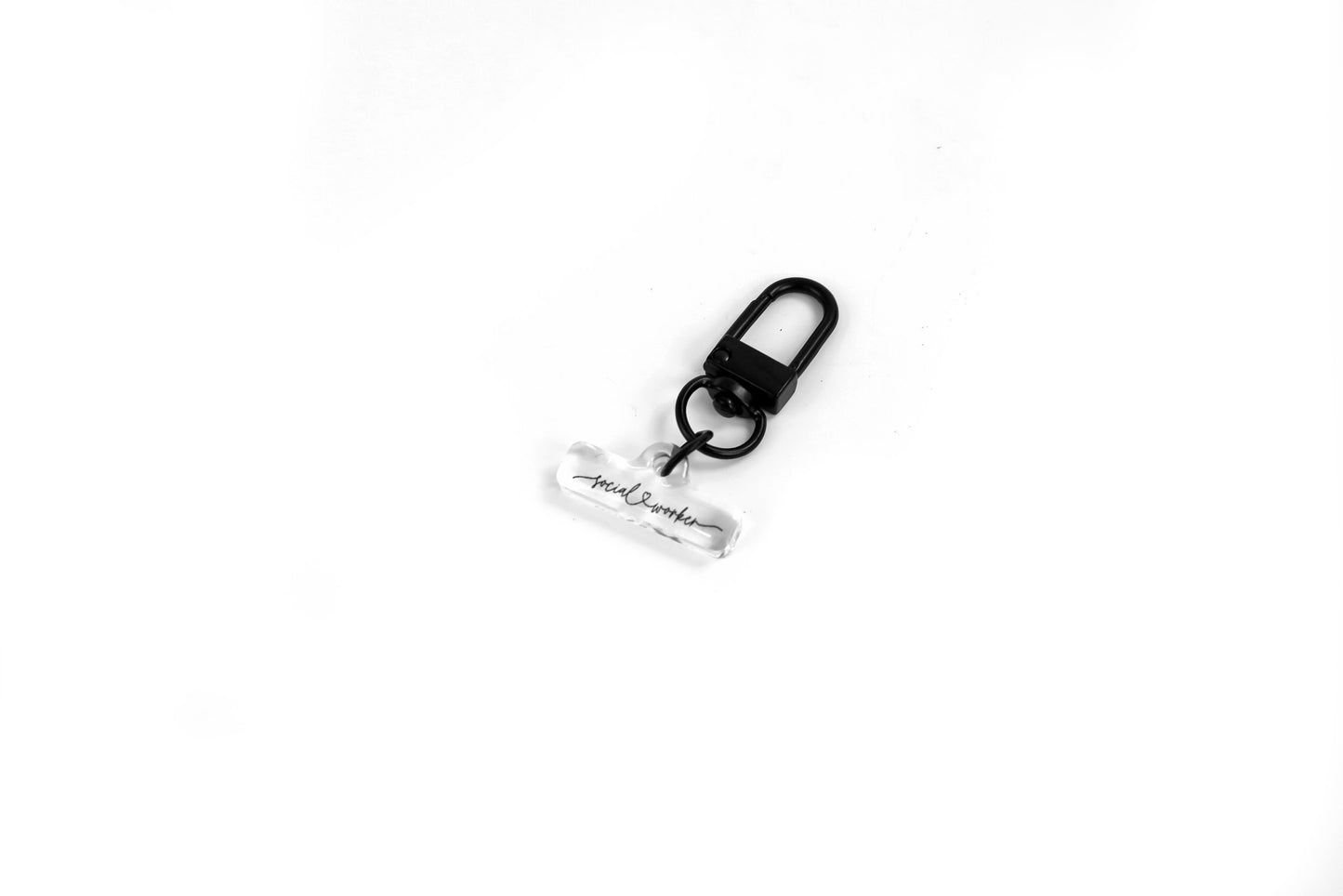 Social Worker Love Script Badge Charm