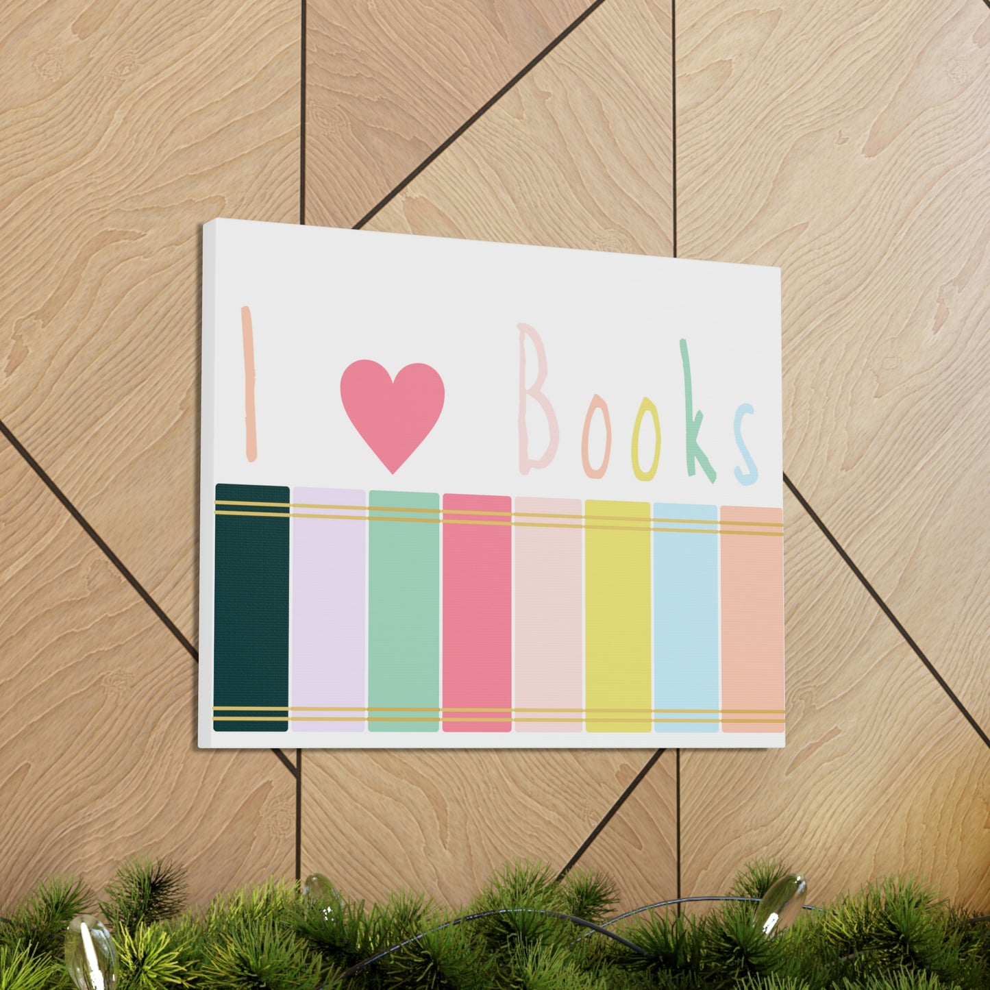 I Love Books Canvas Print (20 x 16 in)