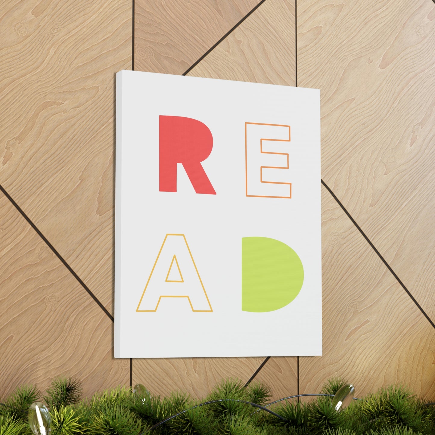 Bright Rainbow Read Canvas Print (16 x 20 in)