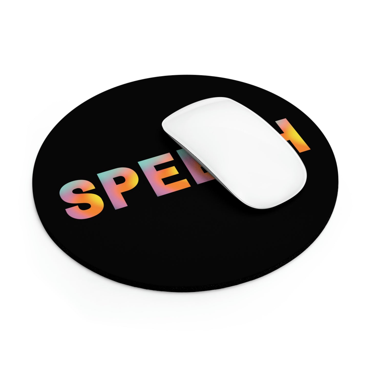 Speech Watercolor Rainbow Mousepad