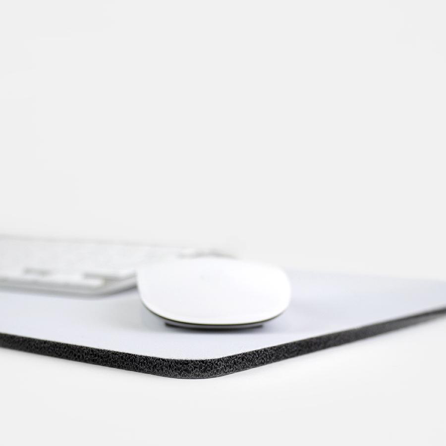 Bright Rainbow on White Psych Symbol Desk Mat - Large (24" x 14")
