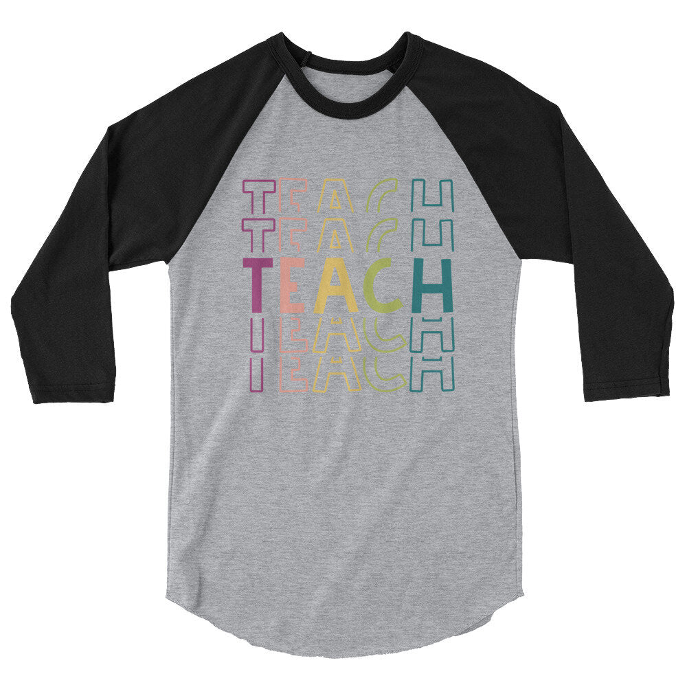 Rainbow Teach Raglan Tee