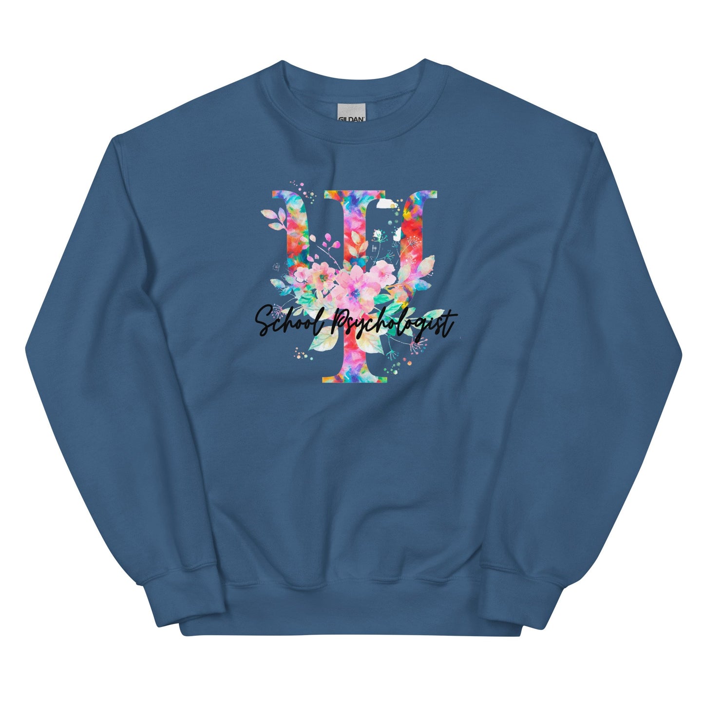 Floral School Psych Symbol Pullover