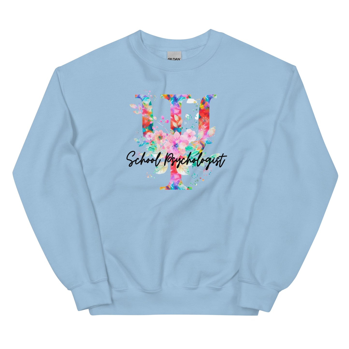 Floral School Psych Symbol Pullover