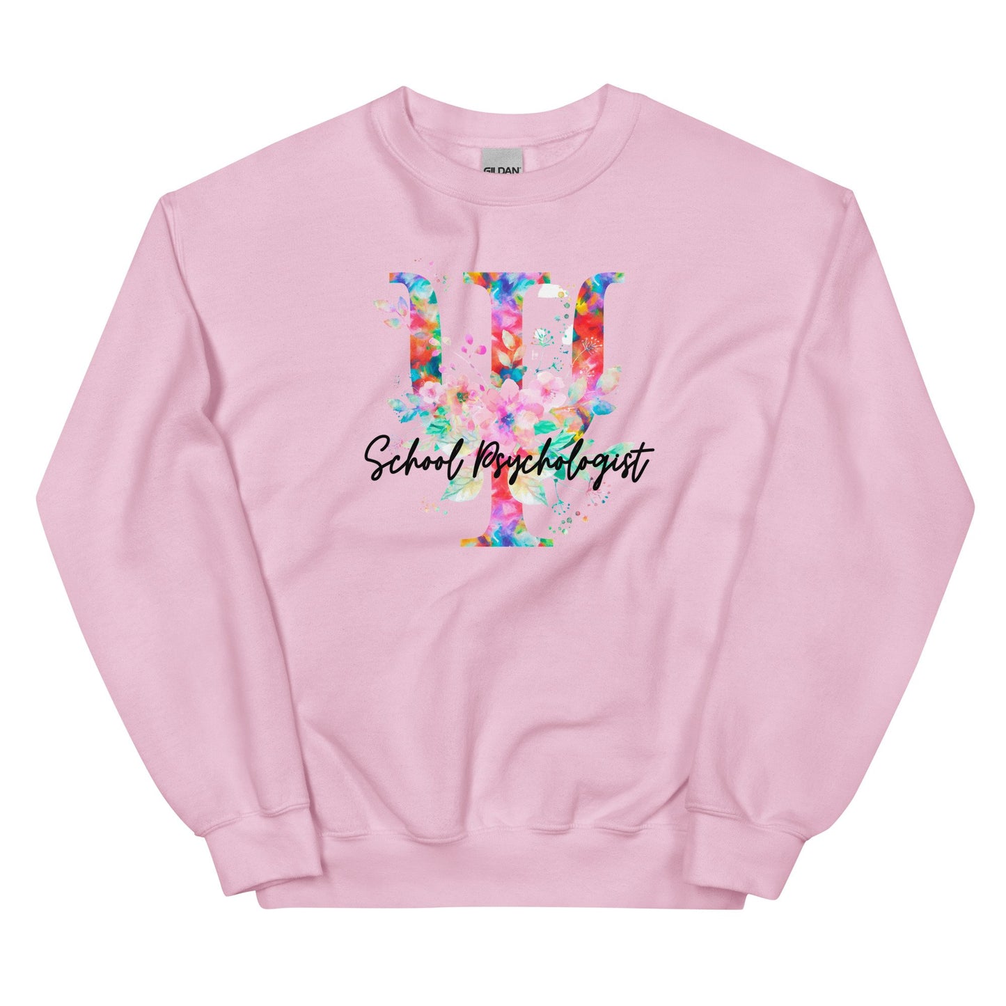 Floral School Psych Symbol Pullover