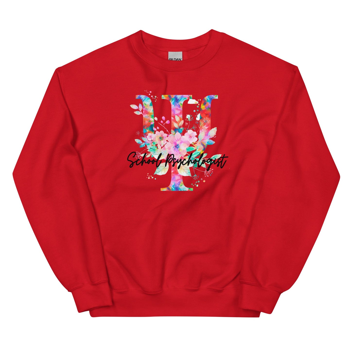 Floral School Psych Symbol Pullover