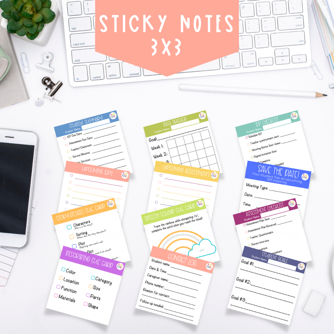 Sticker Note Filer 3x3 Sticky Notes – Play Therapy Creative