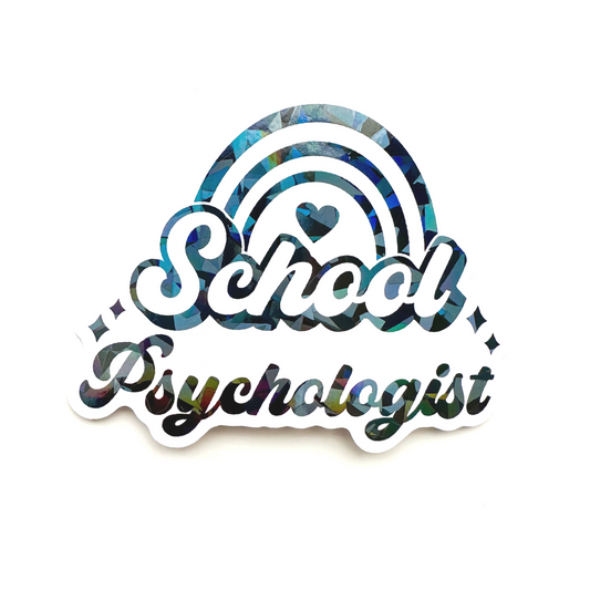 School Psychologist Rainbow Sticker