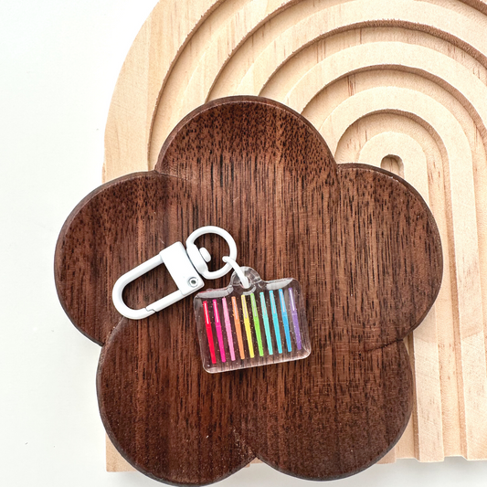 Rainbow Flair Pens Badge Charm