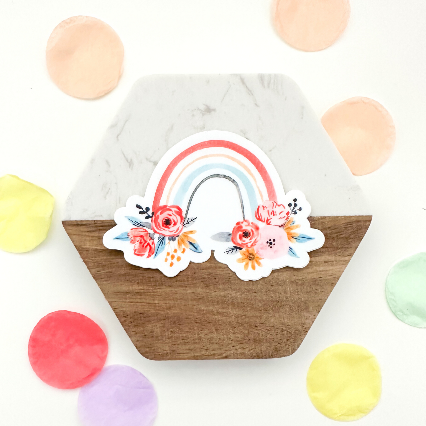 Floral Rainbow Sticker