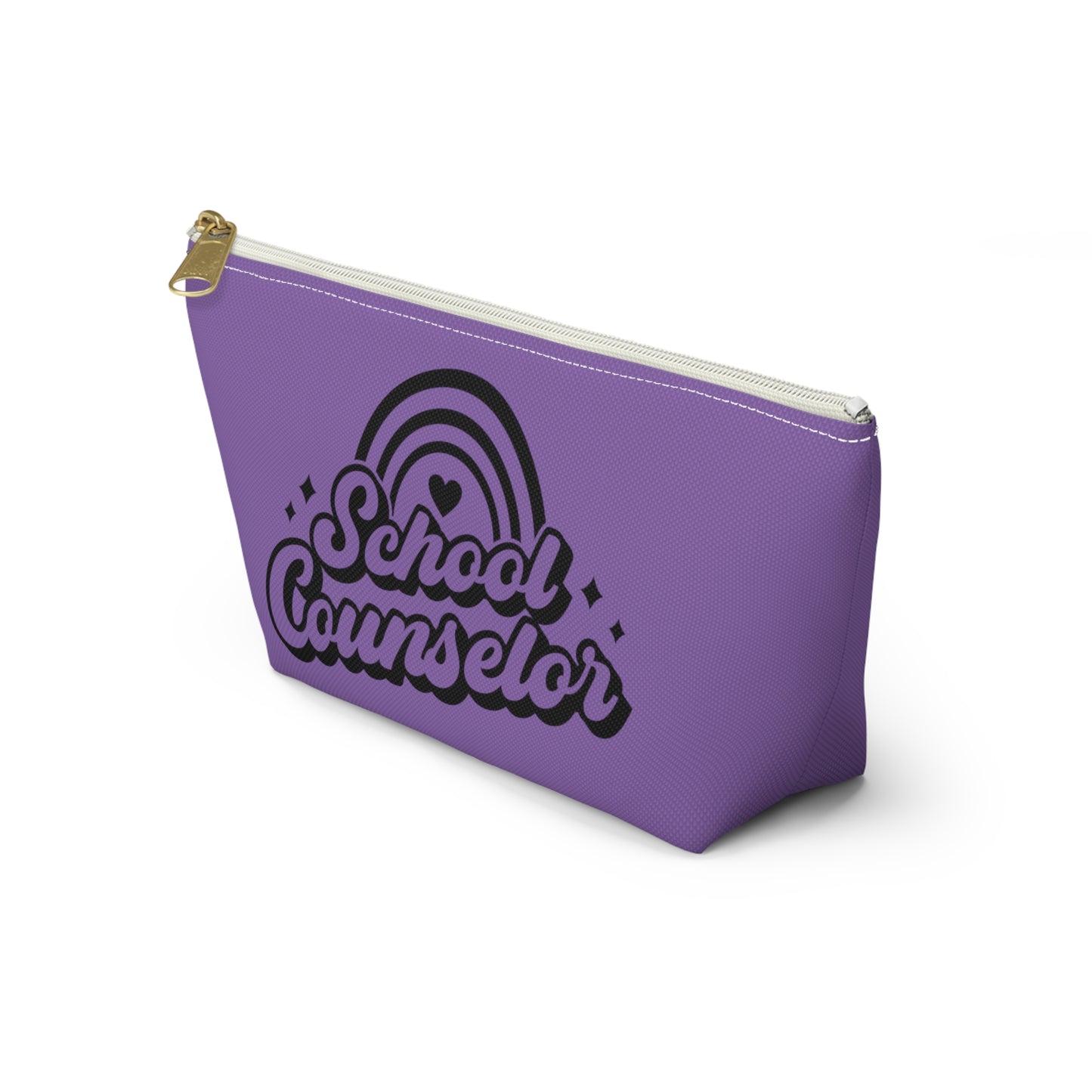 Customizable School Counselor Pencil Pouch w T-bottom