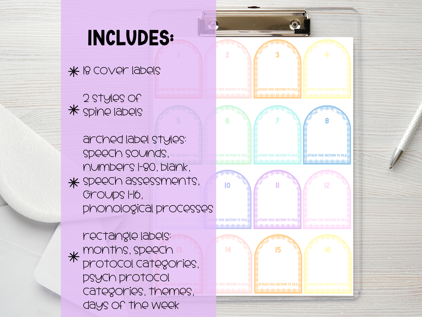 File Folder Tabs + Labels