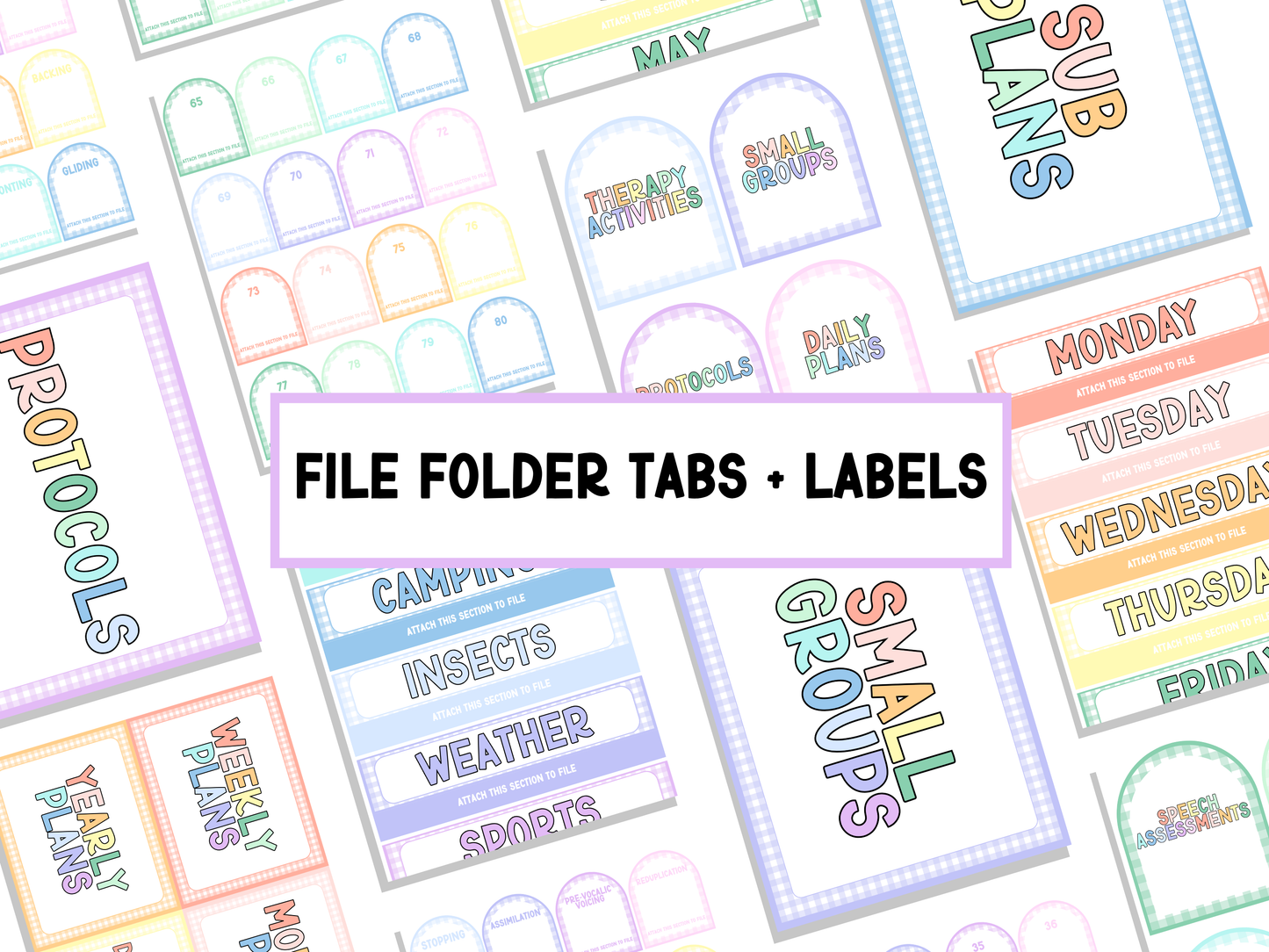 File Folder Tabs + Labels