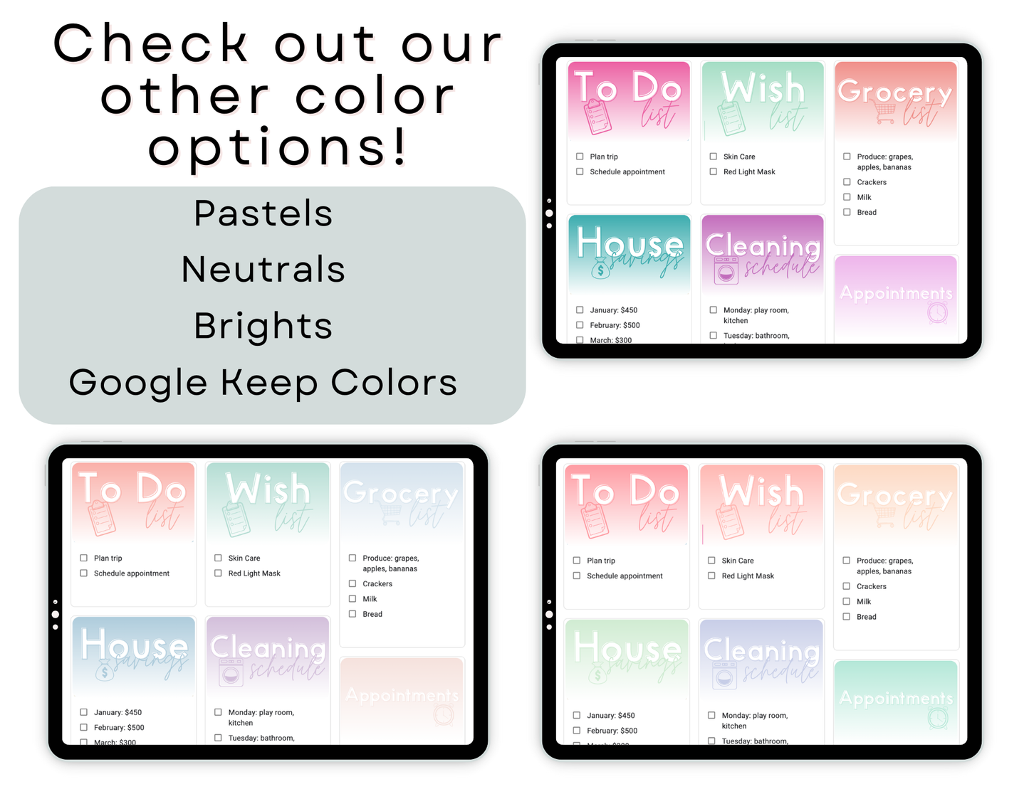 350+ Google Keep Headers for Parents | Neutral Colors