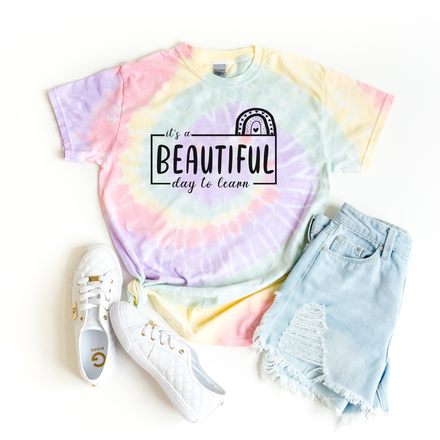 Tie Dye Beautiful Day to Learn Tee