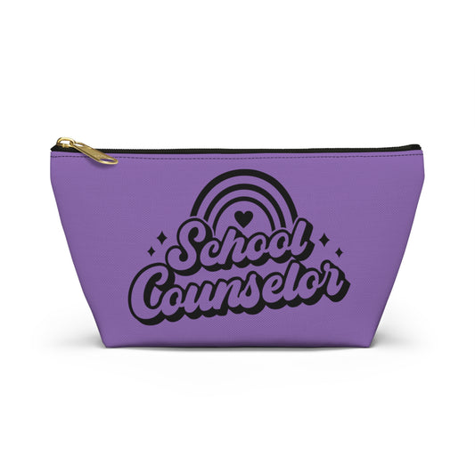 Customizable School Counselor Pencil Pouch w T-bottom
