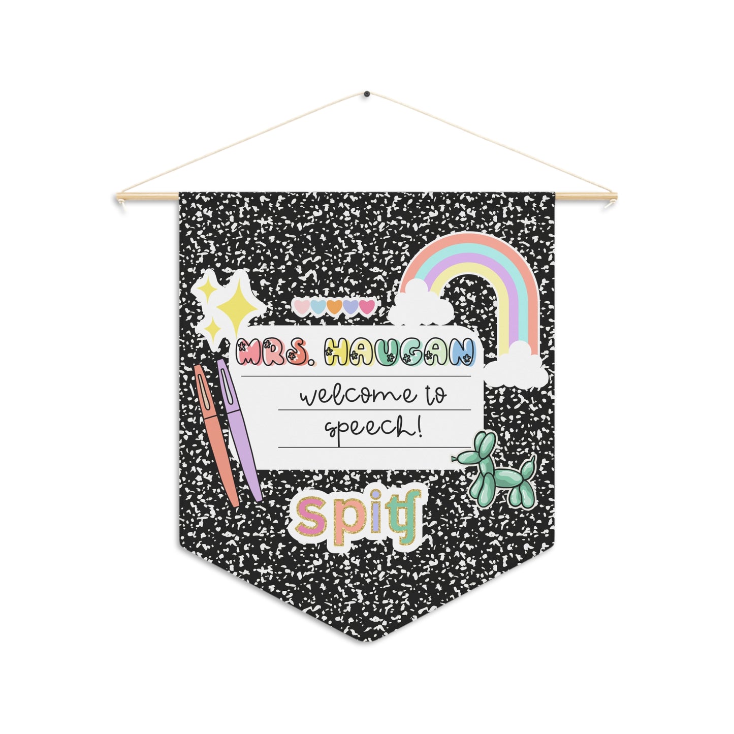 Custom Comp Book Pennant | Speech