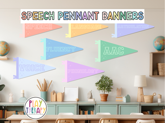 Speech Therapy Pennant Posters