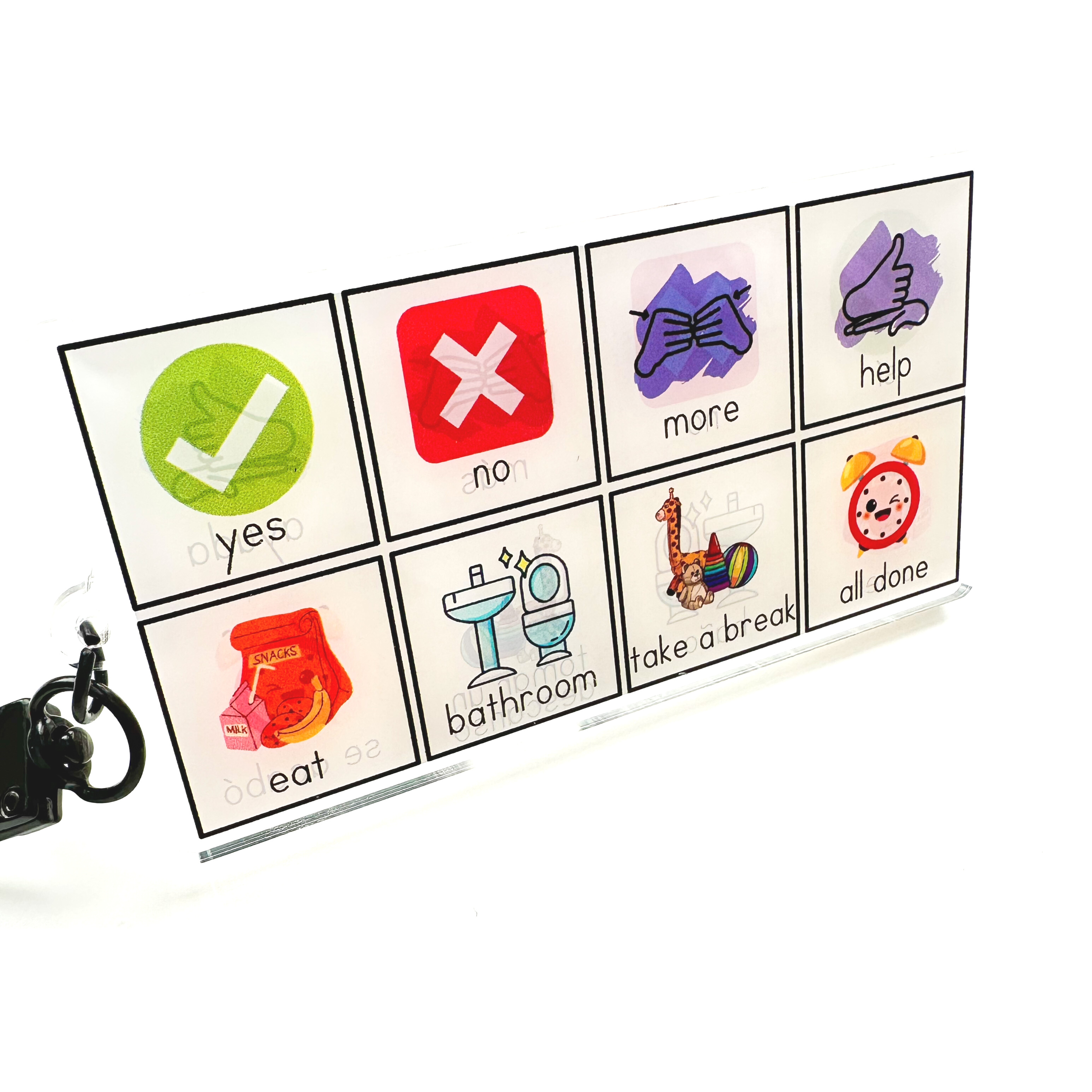 Keychain Aac Mini AAC Board Keychain – Play Therapy Creative