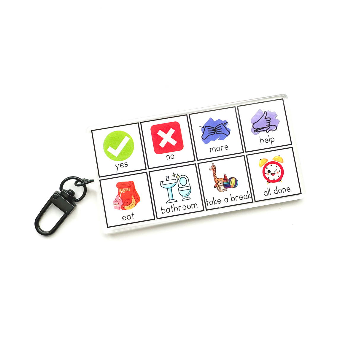 Keychain Aac Mini AAC Board Keychain – Play Therapy Creative