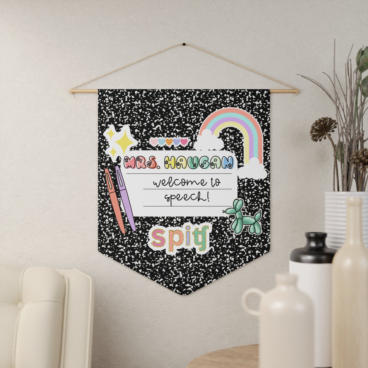 Custom Comp Book Pennant | Speech