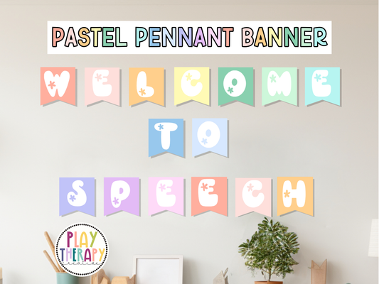 Pastel Pennant Letters