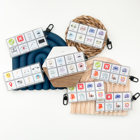 Keychain Aac Mini AAC Board Keychain – Play Therapy Creative