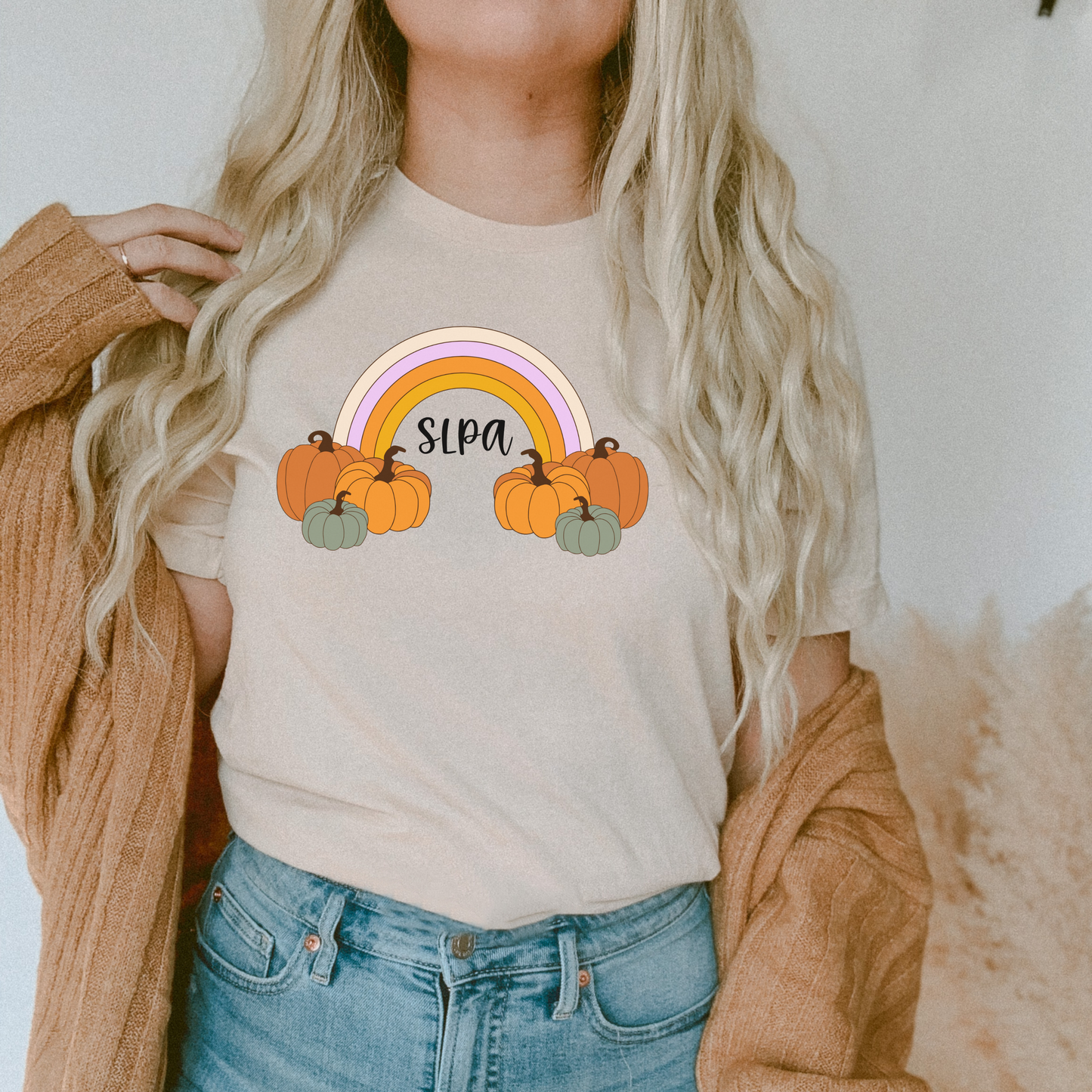 Custom Pumpkin Rainbow Tee