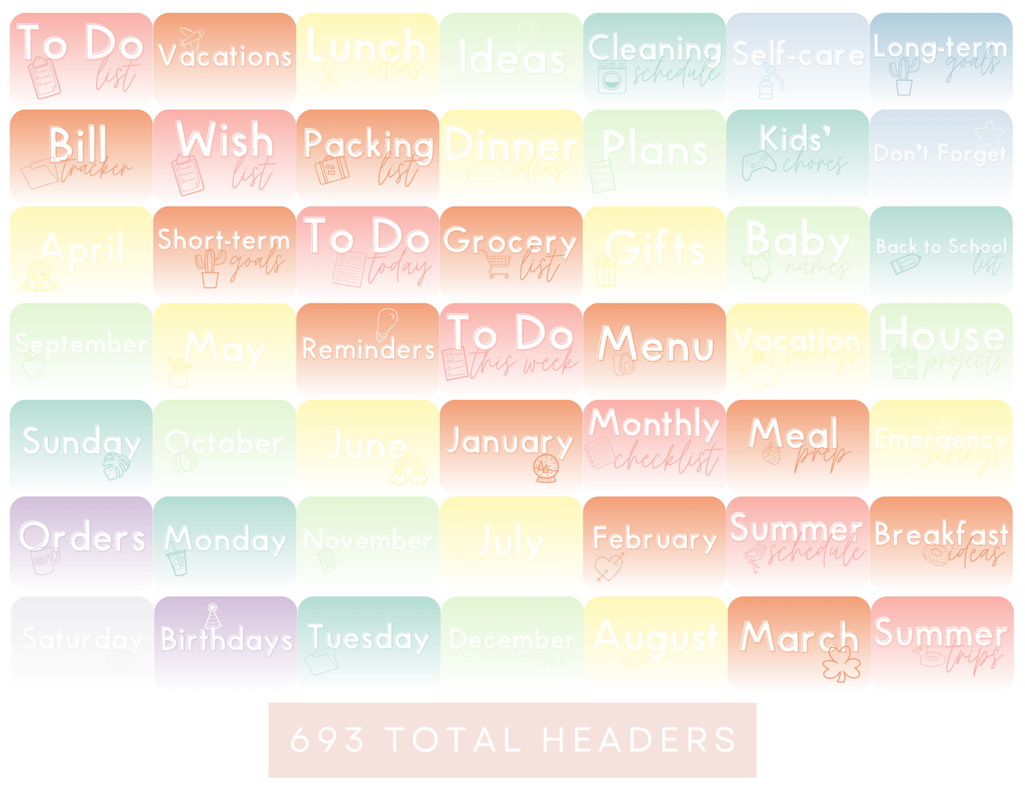 650+ Google Keep Headers for Parents | Ombre Google Keep Colors