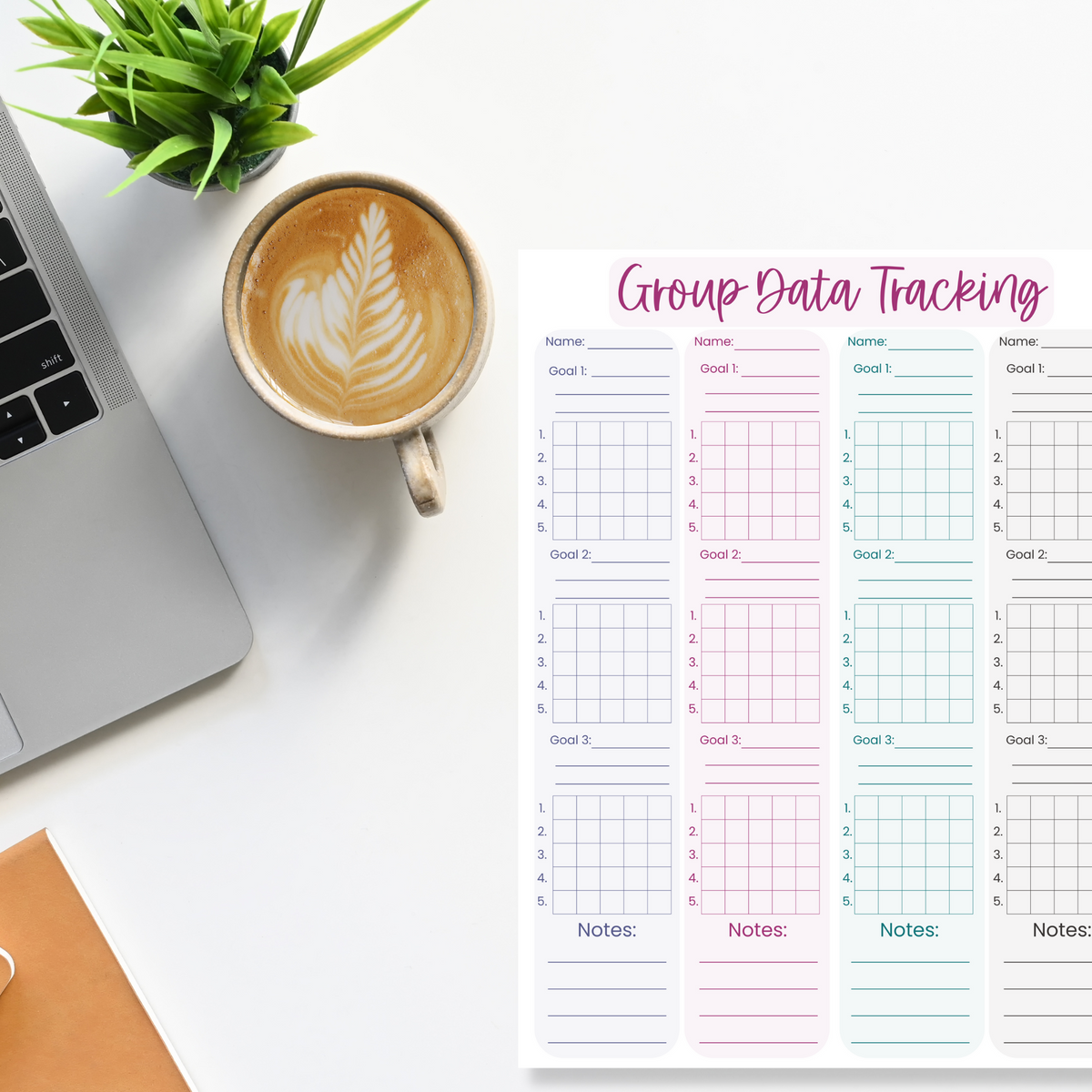 Group Note Tracking Group Data Tracker Notepad (8.5 x 11) – Play Therapy Creative
