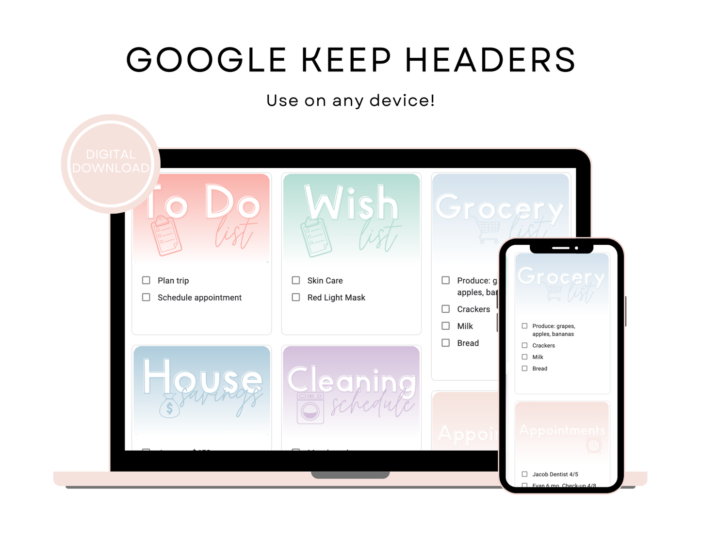 650+ Google Keep Headers for Parents | Ombre Google Keep Colors