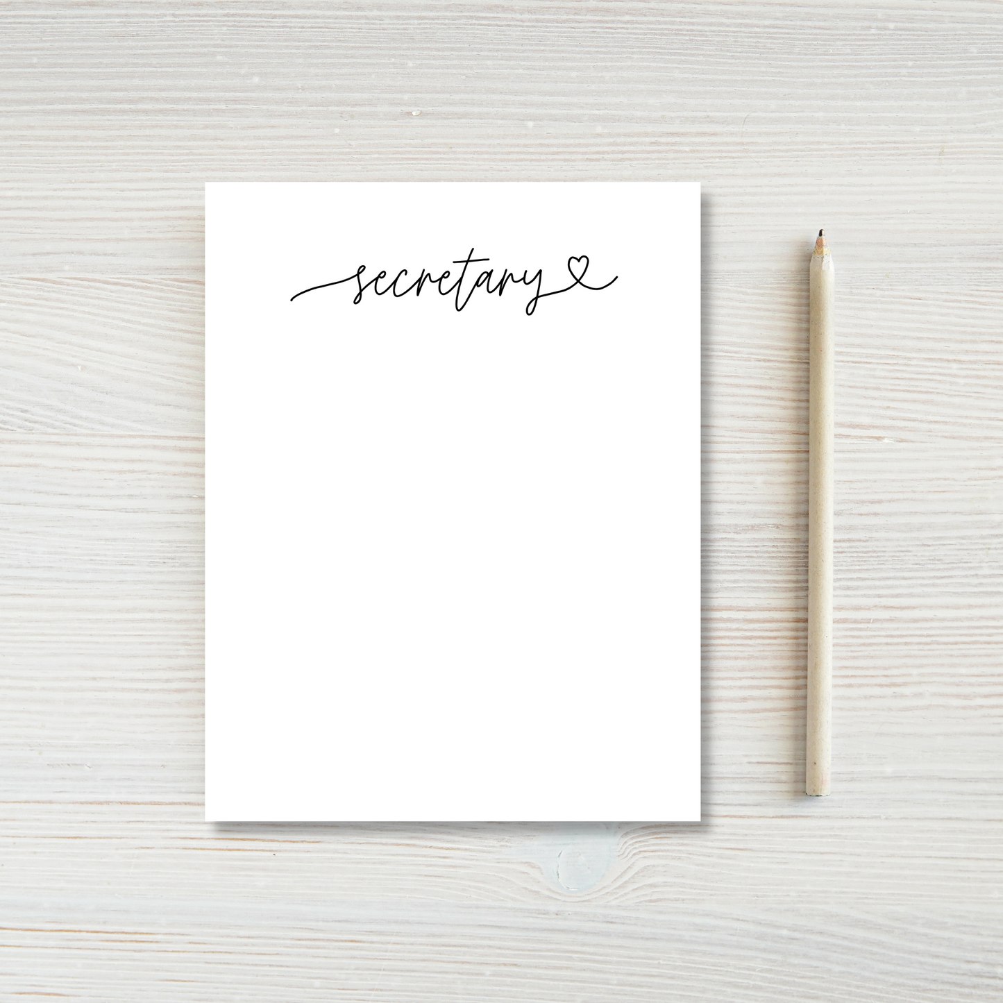 Secretary Love Script Notepad