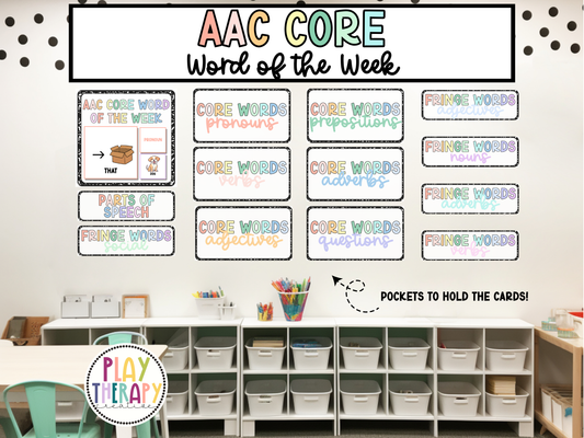 AAC Core Word of the Week Display - Comp Book Design