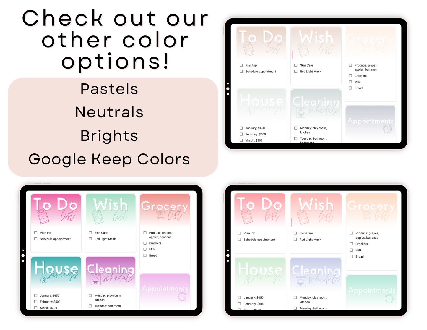 650+ Google Keep Headers for Parents | Ombre Google Keep Colors