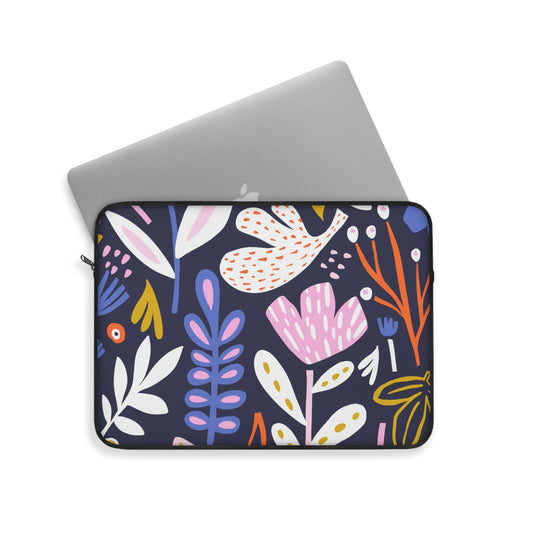 Abstract Floral Laptop Sleeve