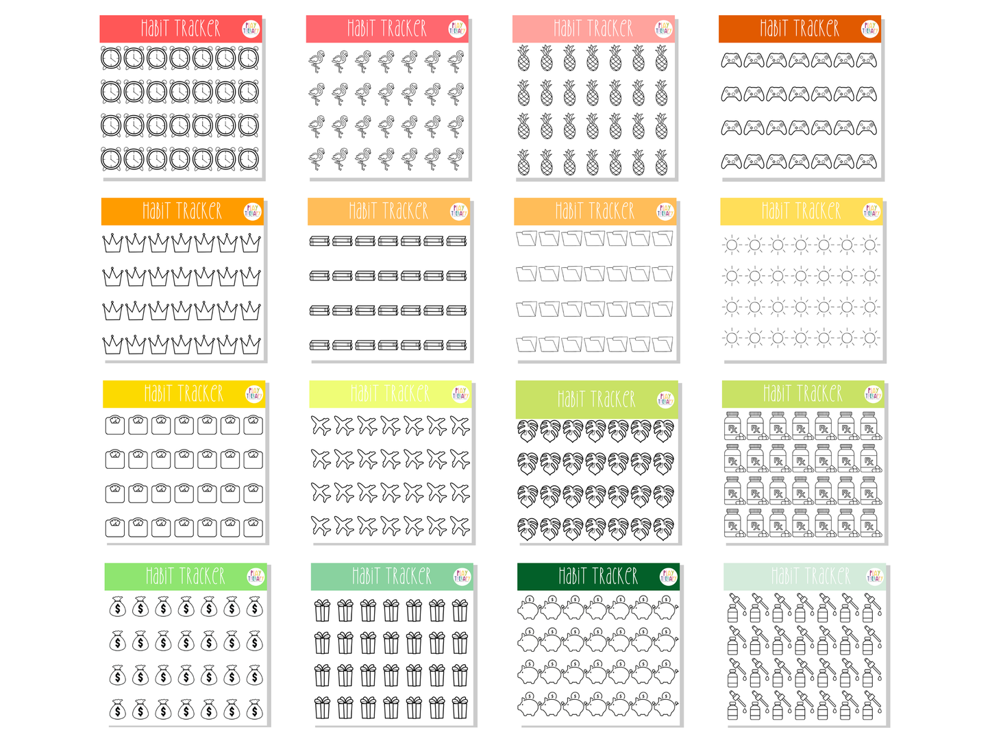 Habit Tracker Sticky Notes