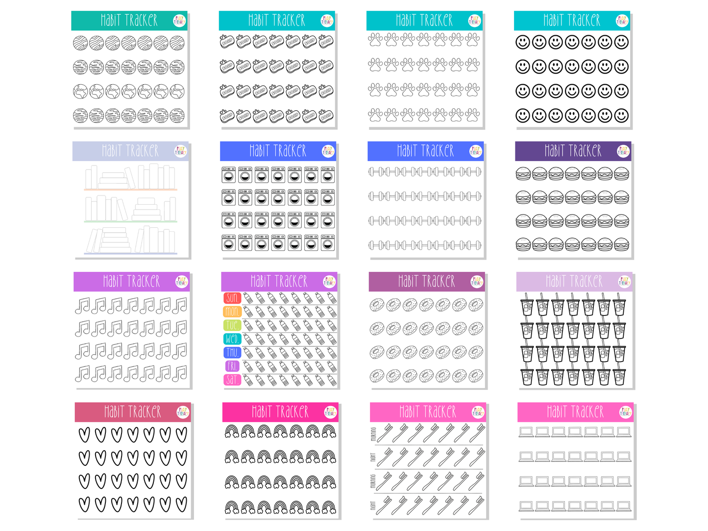 Habit Tracker Sticky Notes