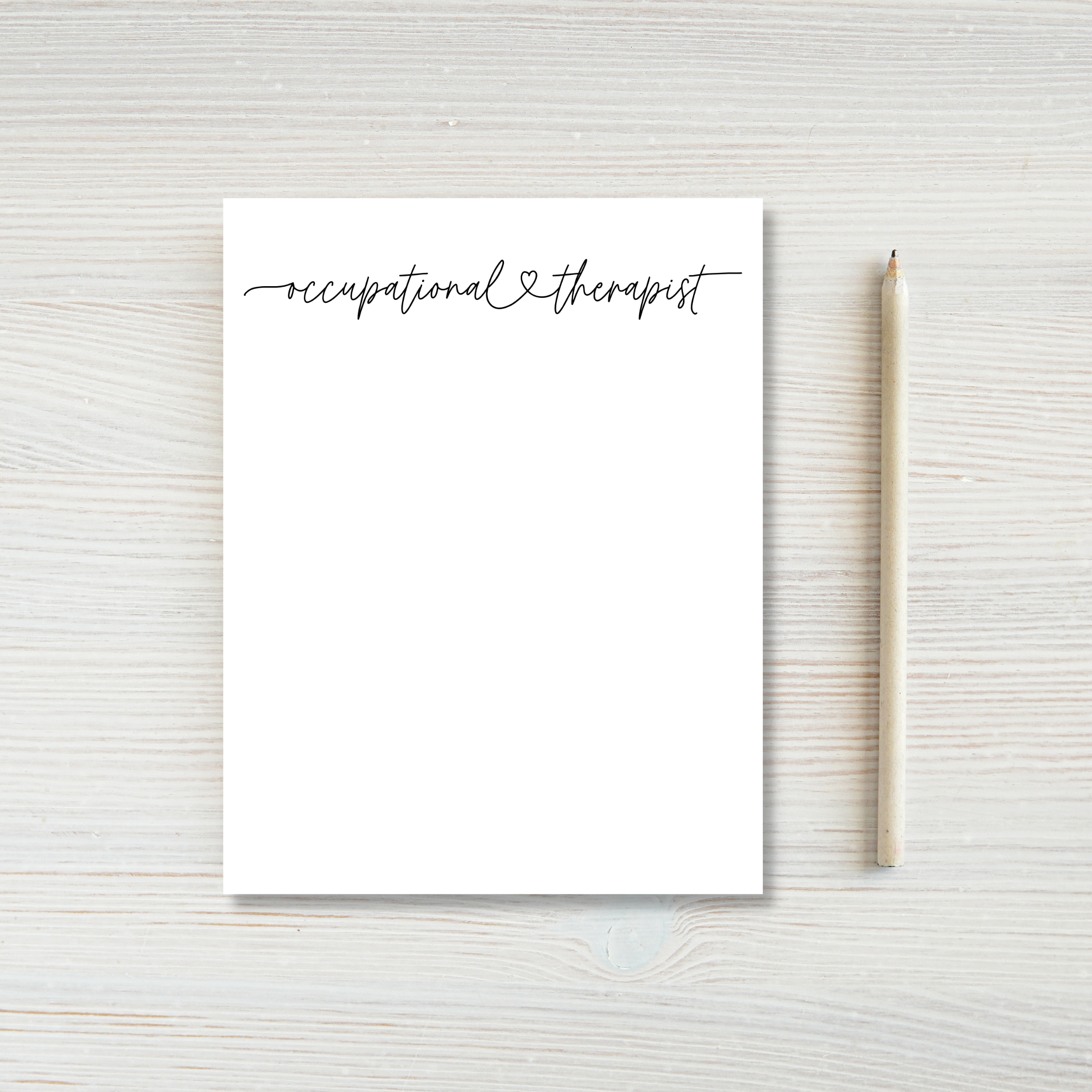 Occupational Therapist Love Script Notepad – Play Therapy Creative