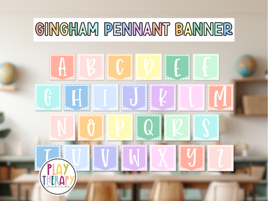 Gingham Flag Letters