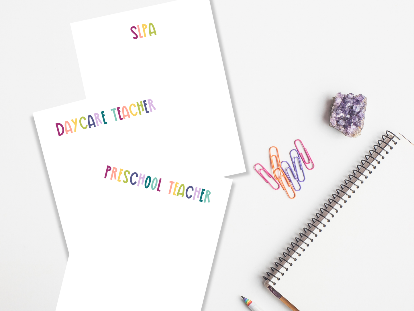 Muted Rainbow Professional Title Notepads