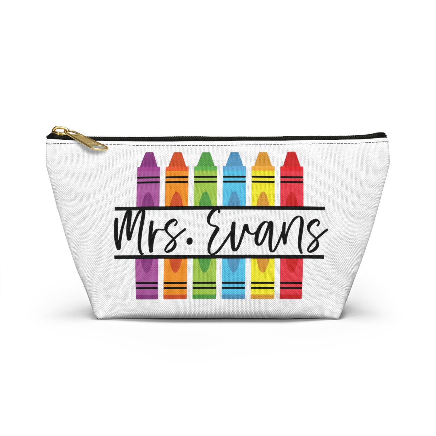 Customizable Crayons Pencil Pouch w T-bottom