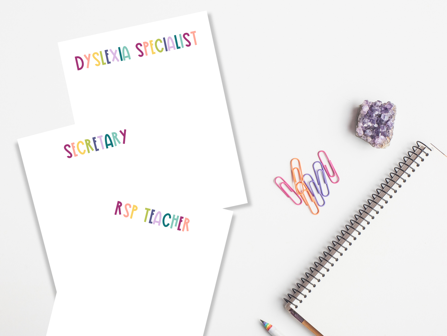 Muted Rainbow Professional Title Notepads