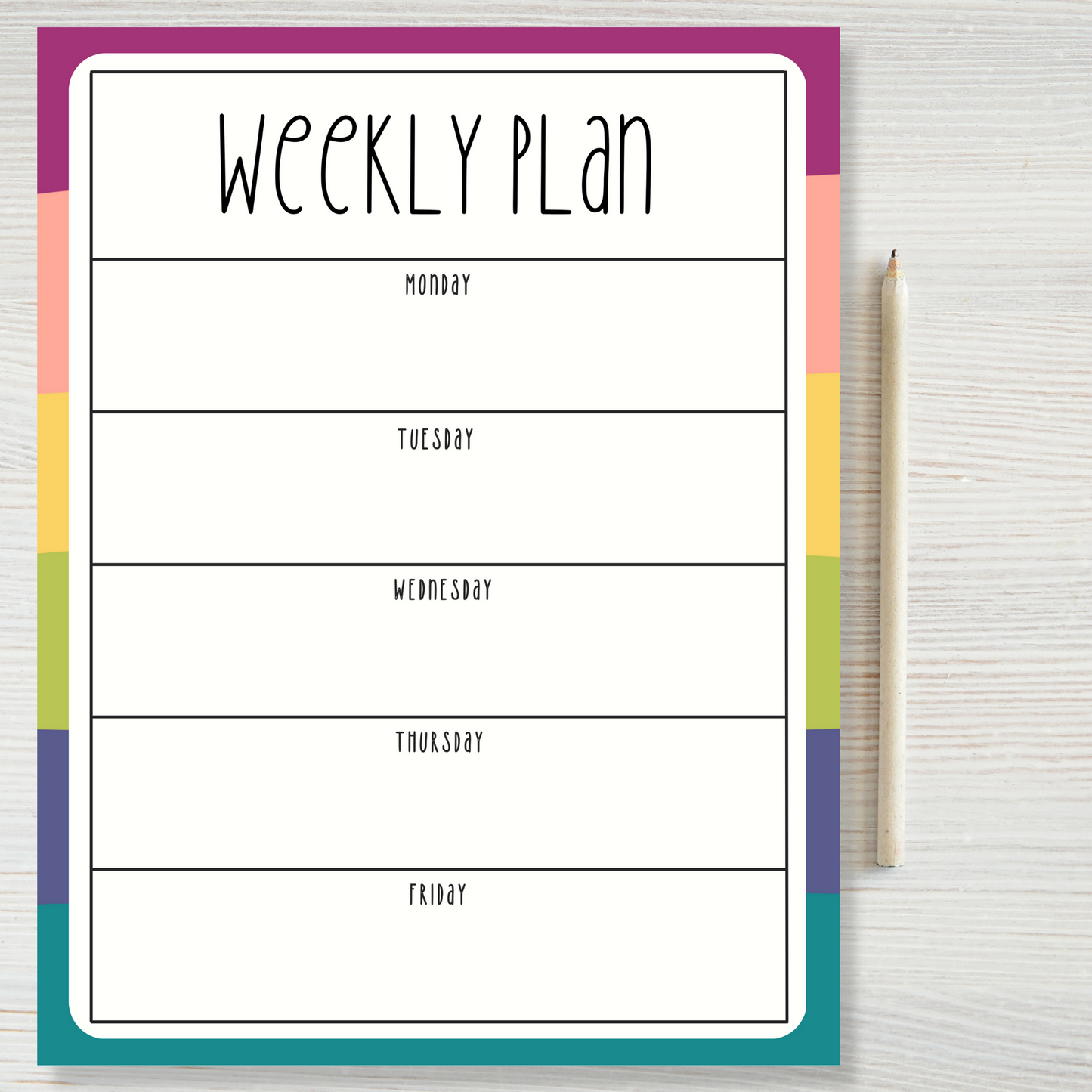 Weekly Plan Notepads (8.5 x 11)