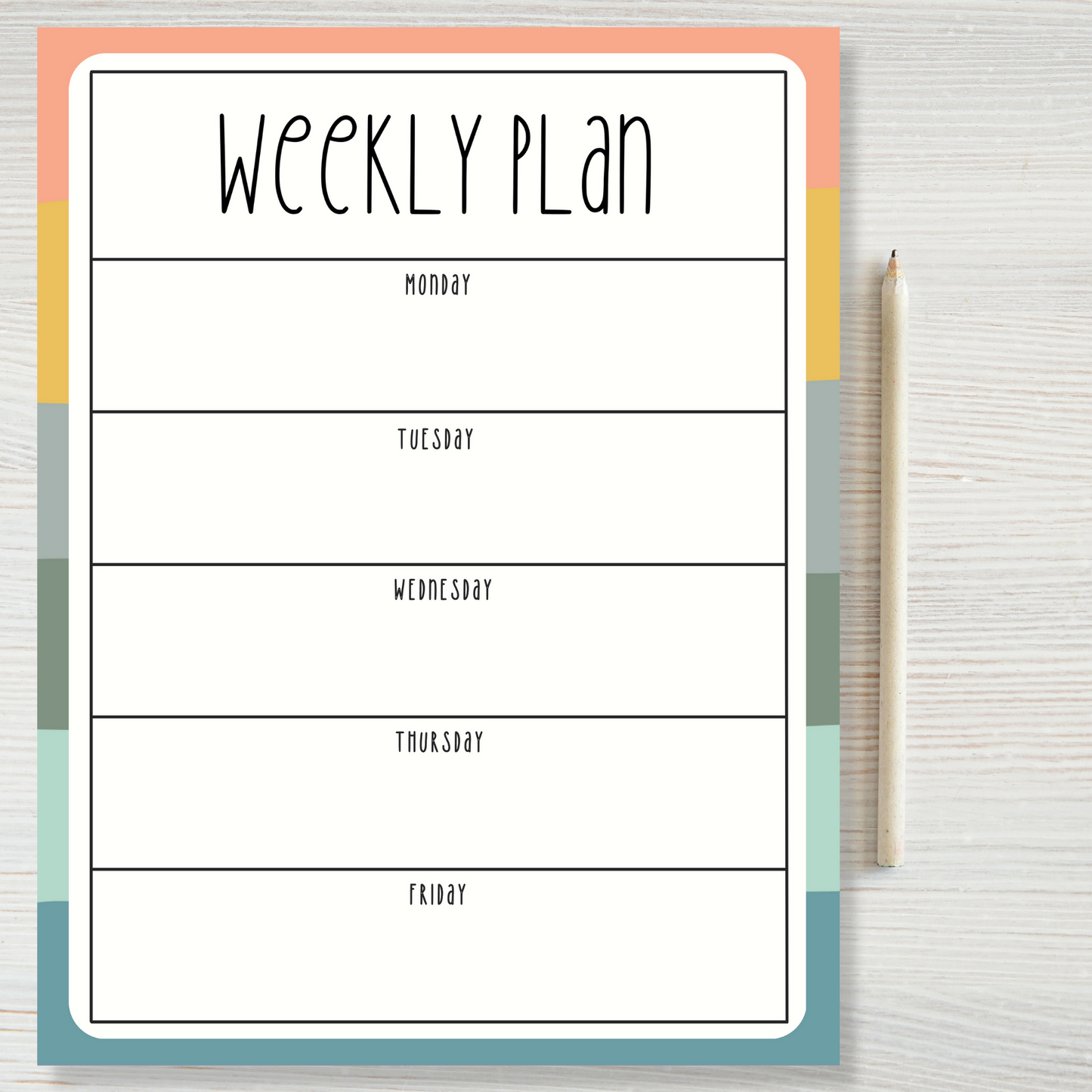 Weekly Plan Notepads (8.5 x 11)