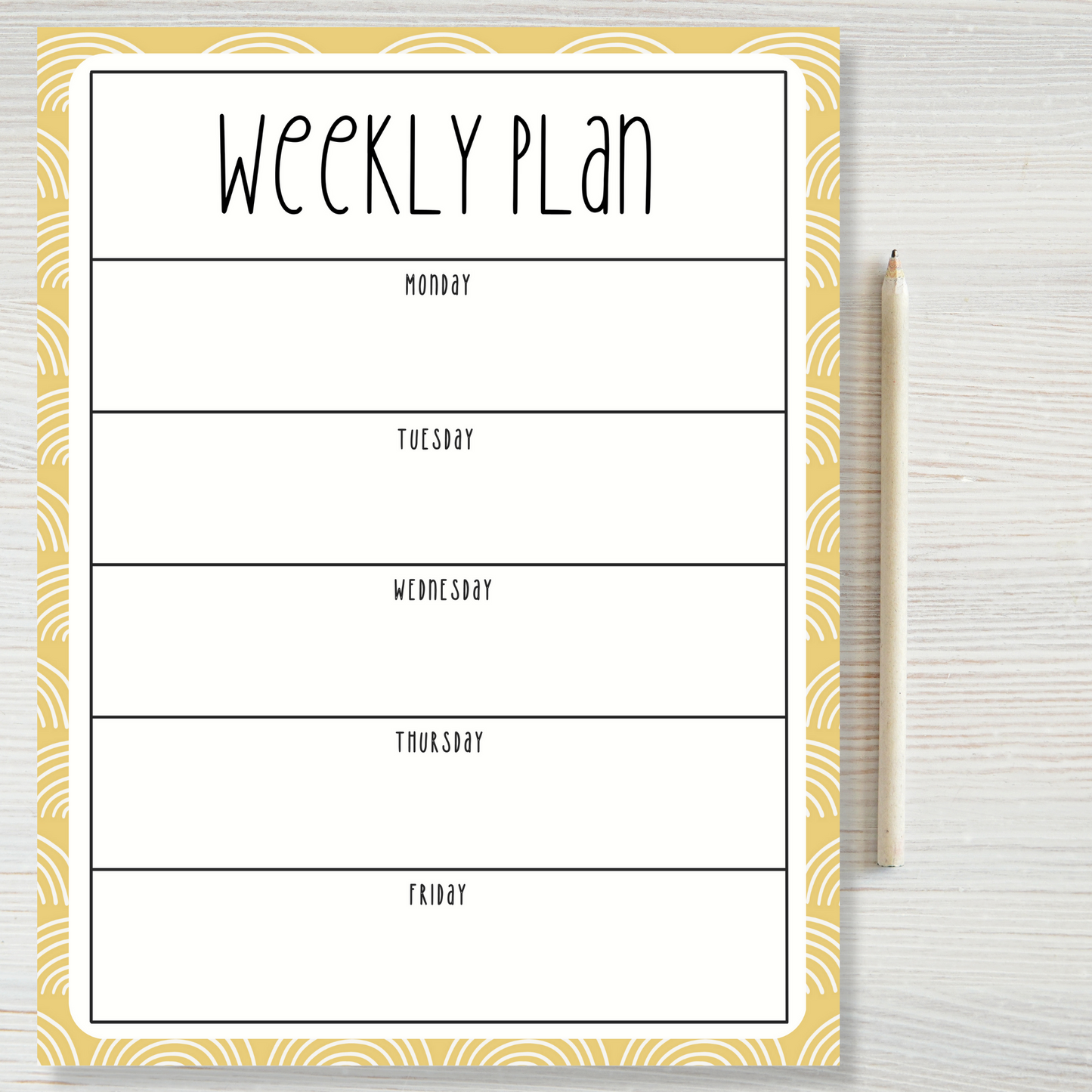 Weekly Plan Notepads (8.5 x 11)